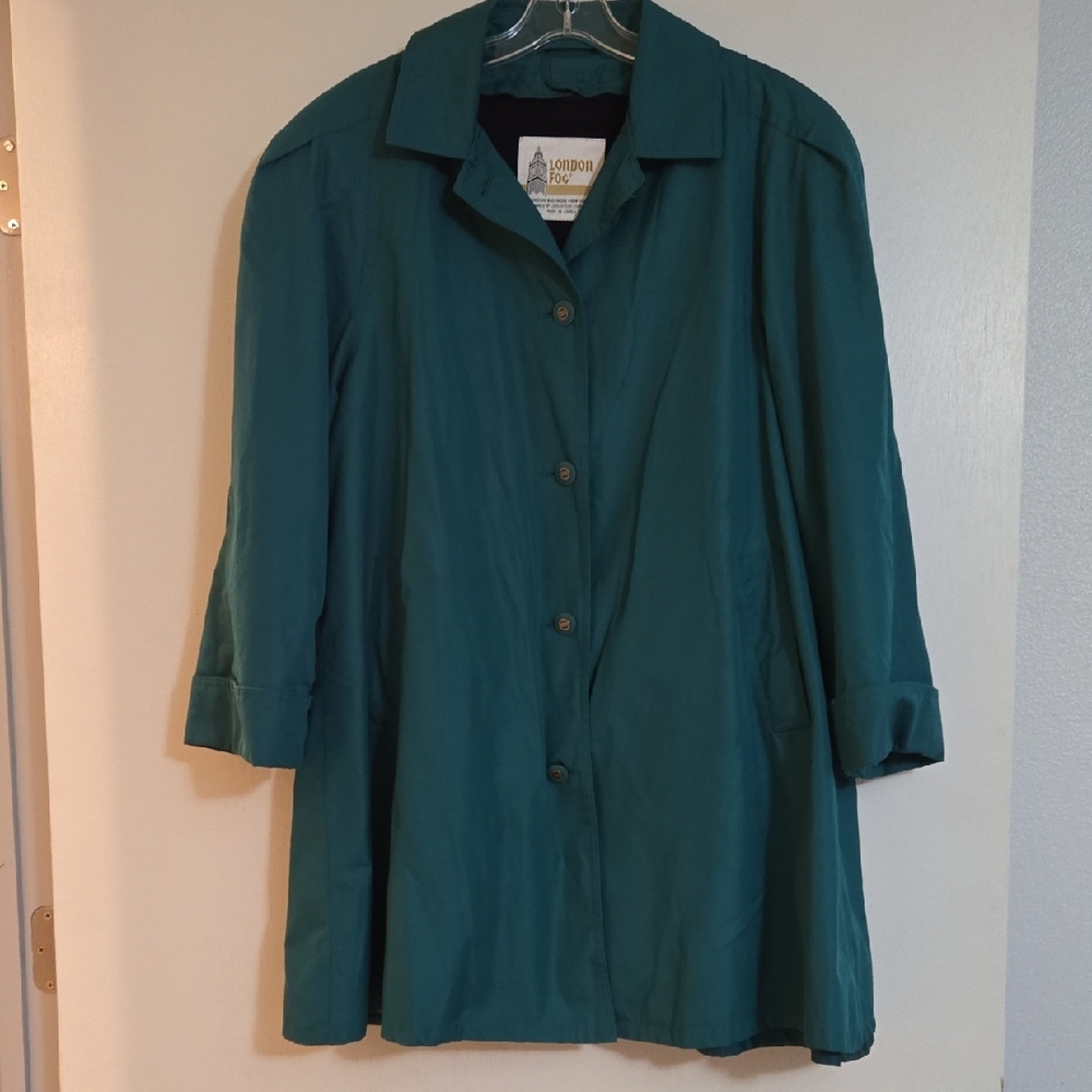 London Fog Teal Trench Coat
